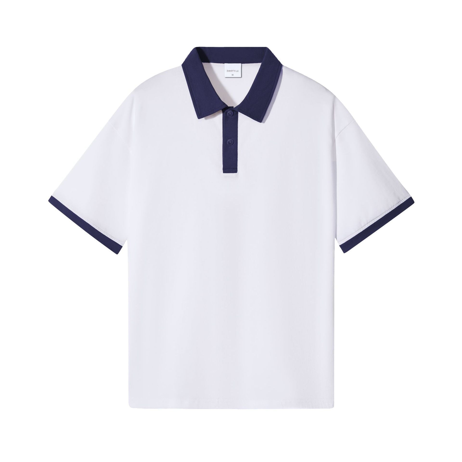 Japanese Fashion Brand Casual Contrast Color Lapel Short Sleeve