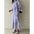 Contrast Color Striped Pleated Design Loose Casual Long Sleeves Shirt Dress