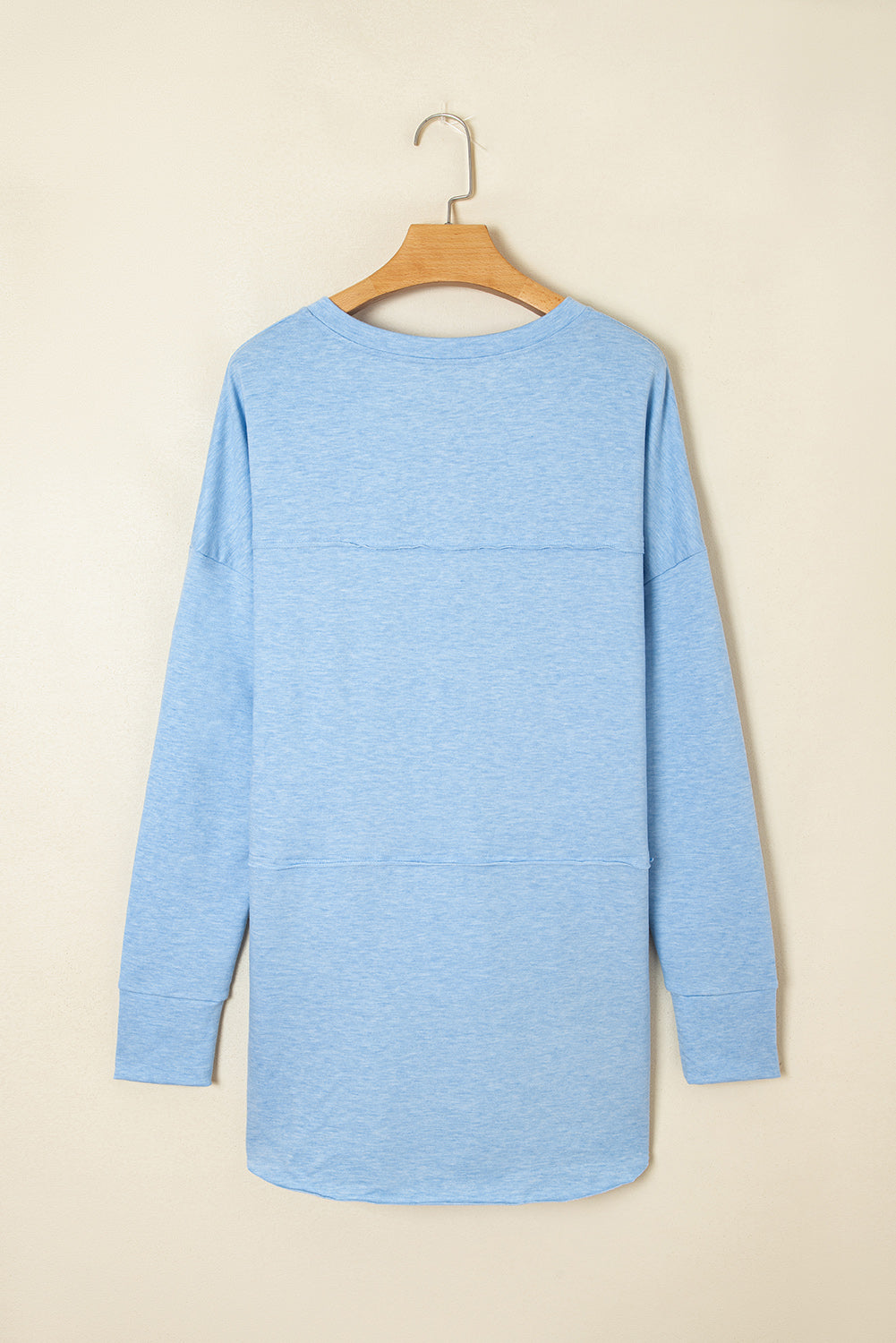 Kahlani Terry Raw Hem Long Sleeve Top