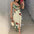 Cut-out print dress