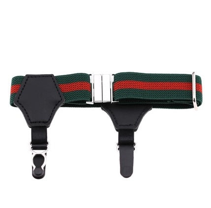 Popular high-end sexy tide men and women gentleman white-collar dress double head duckbill buckle hoist buckle garter socks