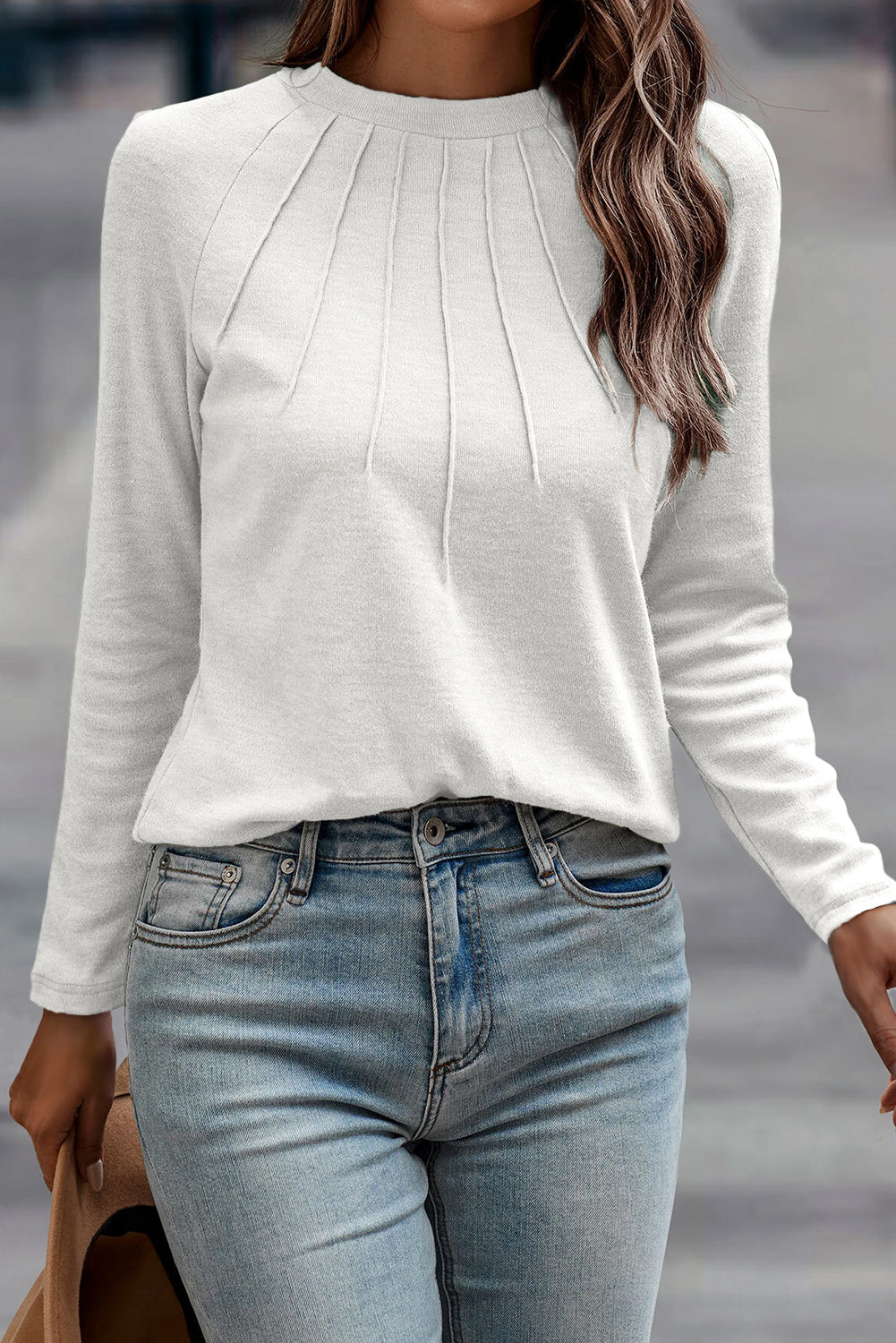 Millie Seam Detail Raglan Long Sleeve Top