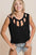BiBi Cutout Round Neck Sleeveless Top