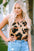 Carly Leopard Button Tank Top