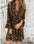 Solid Color Bronzing Fashion Horn Lace Sleeve Hollow-out Plus Size Dress