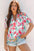 Greta Floral Split Neck Short Sleeve Blouse