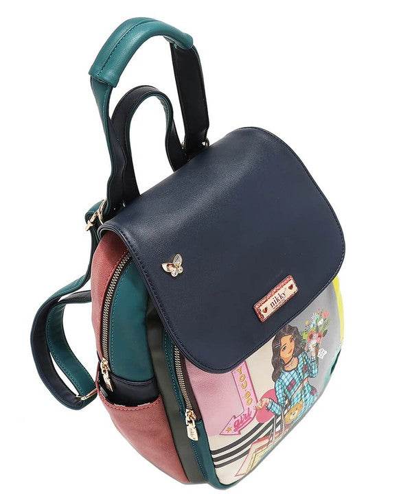 Nicole Lee USA Cat Eco-Leather Convertible Backpack Bag