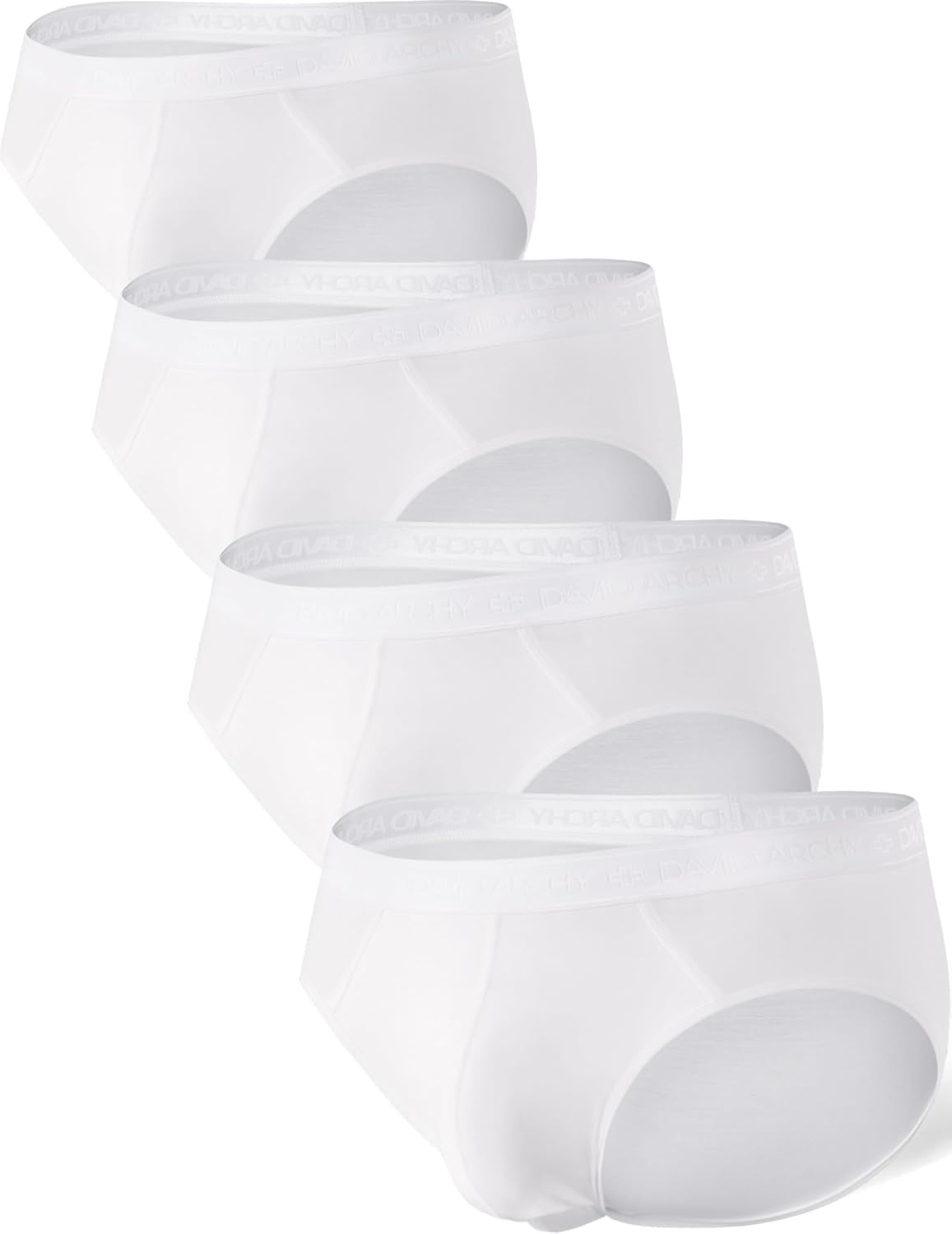 DAVID ARCHY Men's Underwear Ultra Soft Modal Dual Pouch Briefs Support Comfortable lightweight Briefs for Men 4 or 7 Pack