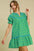 Umgee Full Size Eyelet Mini Dress With Ric Rac Trim Plus Size