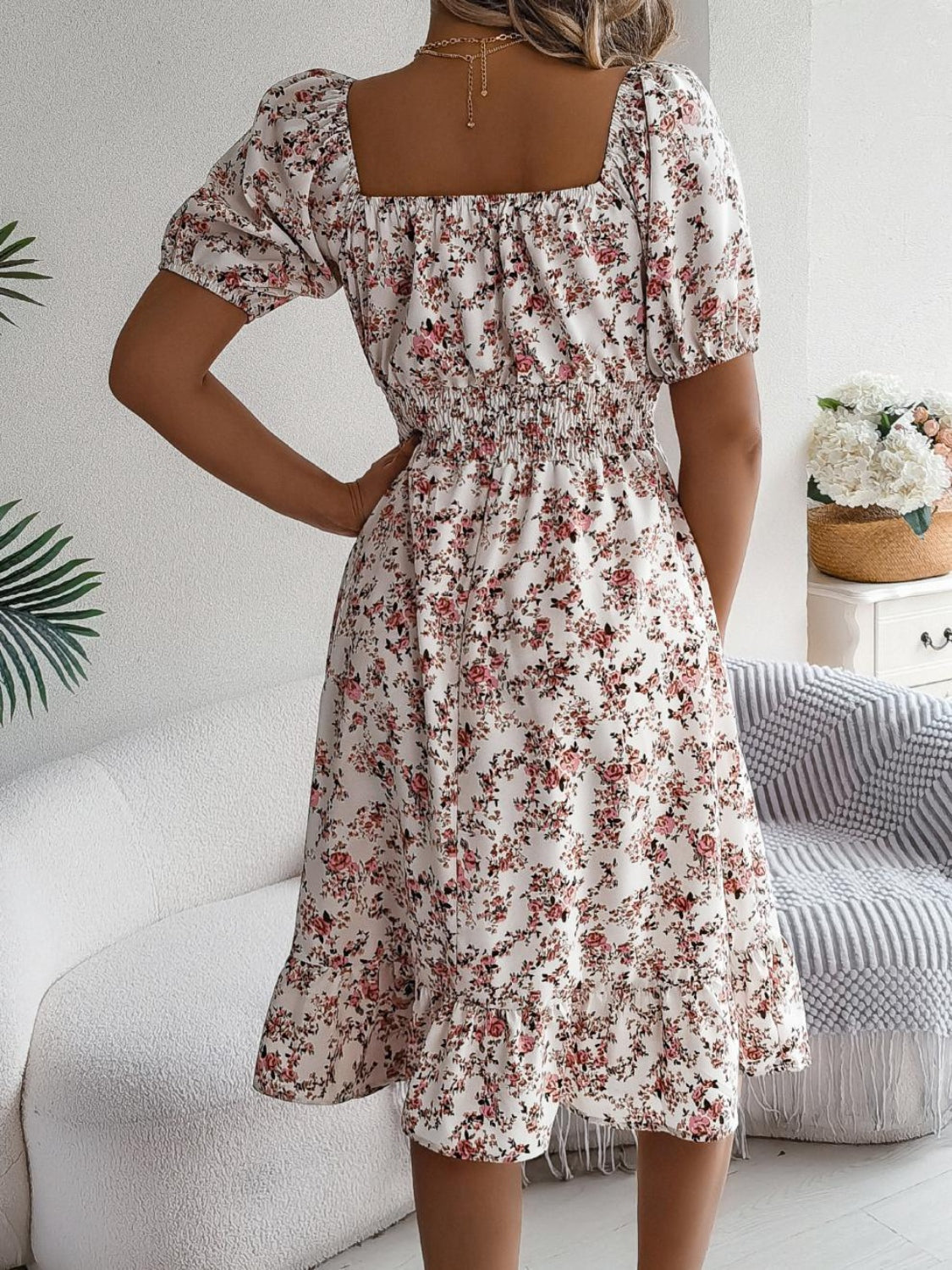 Bloom Babe Smocked Midi Dress