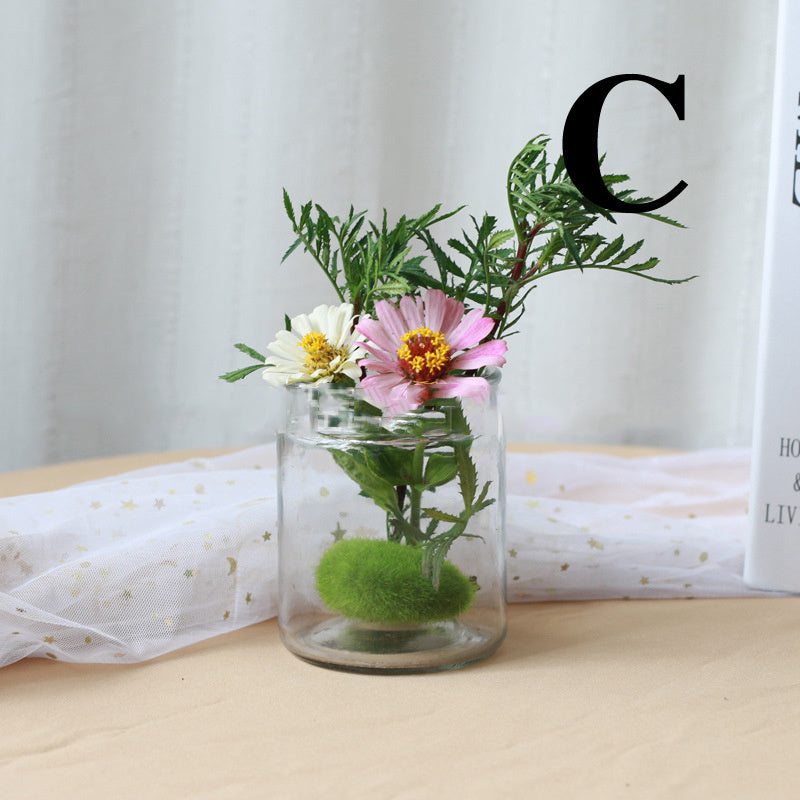 Clear glass vase