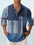 Thin Casual Digital Bamboo Linen Hawaiian Long Sleeve Shirt