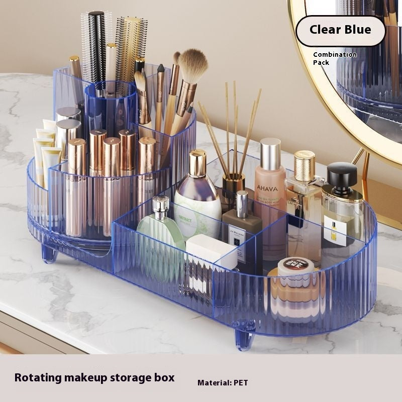 Cosmetics Storage Box Large Capacity Rotatable Dresser Table Lipstick Skin Care Products Transparent Rack Acrylic