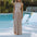 Womens Sleeveless Maxi Long Dress Summer Crew Neck Ruched Pleated Flowy Dress