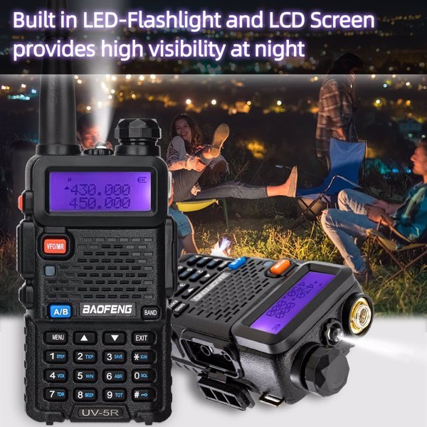 Two Sets Of Baofeng UV-5R 5W Walkie Talkies