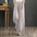 Pure Linen Plus Size Wide Leg Pants Women Drawstring Elastic