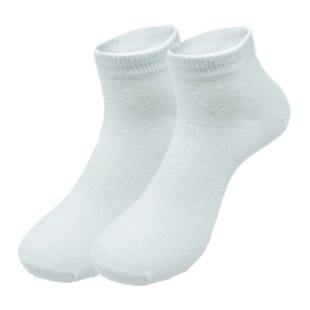 3 Pairs Socks Mens Ankle Quarter Crew Sport Plain Solid Socks Cotton Low Cut Sizes 9-13