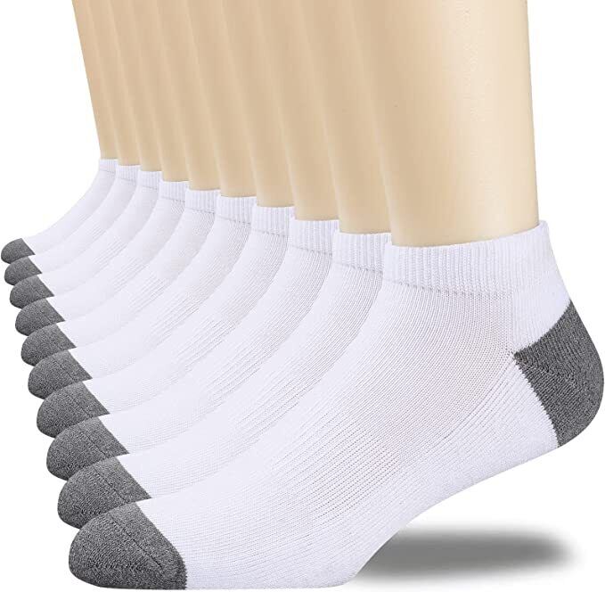 3-12 Pairs Mens Plain Solid Cotton Sports Ankle Athletic Socks Low Cut Size 9-13