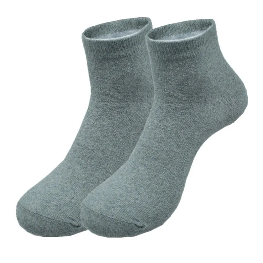 3 Pairs Socks Mens Ankle Quarter Crew Sport Plain Solid Socks Cotton Low Cut Sizes 9-13