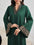 Embroidered Trim Patchwork V-neck Waist Flared Dress