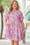 Talia Plus Size Floral Short Sleeve Flare Dress