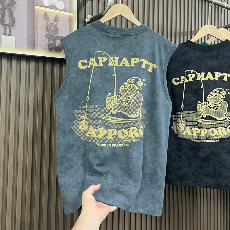 American-style Heavy Short-sleeved T-shirt Men's Summer High Sense