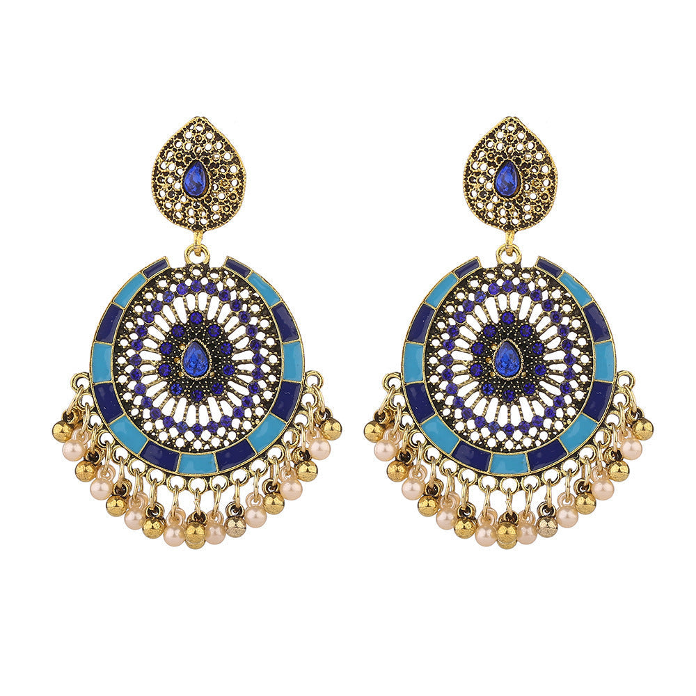 Indian Bell Alloy Bead Earrings