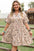 Leila Plus Size Cuffed Sleeve Empire Waist Dress