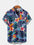 Summer Flower Pattern Seaside Men's Clothing Print Shirt
