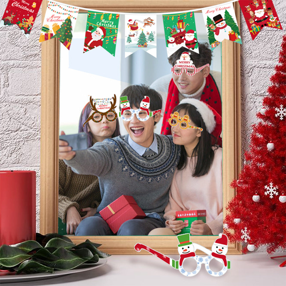 Christmas Children's Paper Glasses Party Decoration Supplies