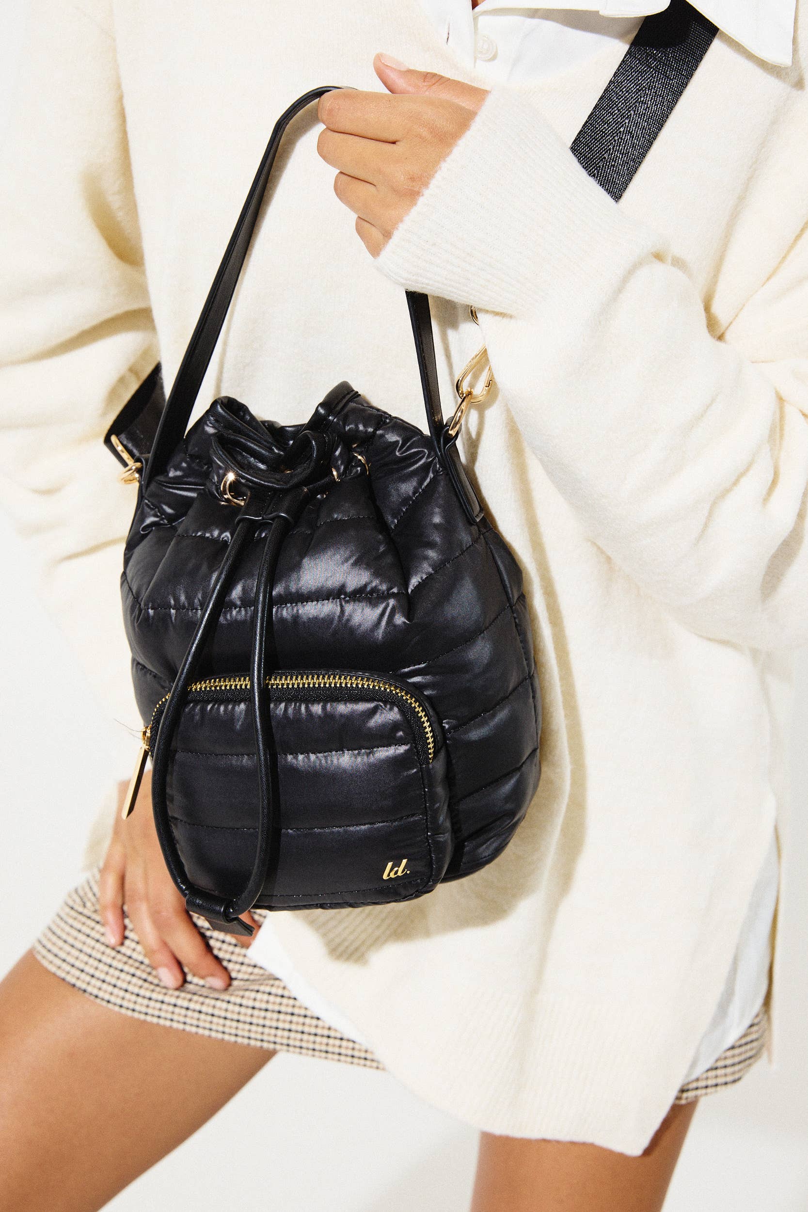 Lucky Puffer Mini Gift Bucket Crossbody Bag