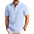 New Men's Retro Cotton And Linen Stripes Loose Shirt