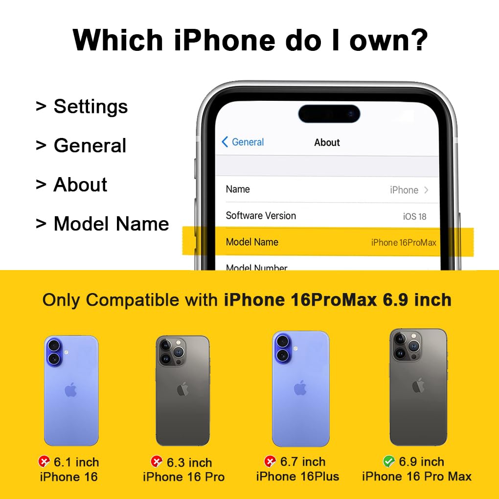 for Phone Case iPhone 16 Pro Max Case Black with Belt Clip Heavy Duty Holster for Shockproof Cases,3 Layers of Sturdy,Military Grade Defender Cover for iPhone 16 Pro Max Cases Black 6.9 Inch