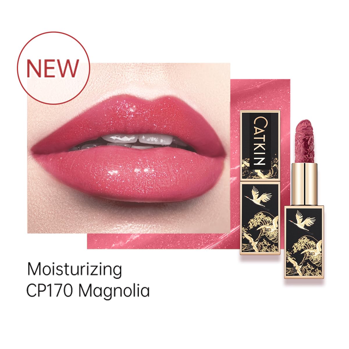 Catkin Lipstick 3pcs Set for Women, Full Coverage Shimmer Glow Finish, Long Lasting Weightless with Hydrating Creamy Texture 04