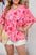 Kaiya Floral Print Ruffled Half Sleeve Plus Size Babydoll Blouse