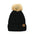 C.C Luxe Fleece-Lined Beanie with Bold Faux Fur Pom
