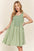 ADORA Decorative Button Sleeveless Babydoll Dress