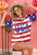 BiBi American Flag Theme USA Lettering Sequin Top