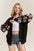 ADORA Full Size Contrast Crochet Open Front Long Sleeve Cardigan Plus Size