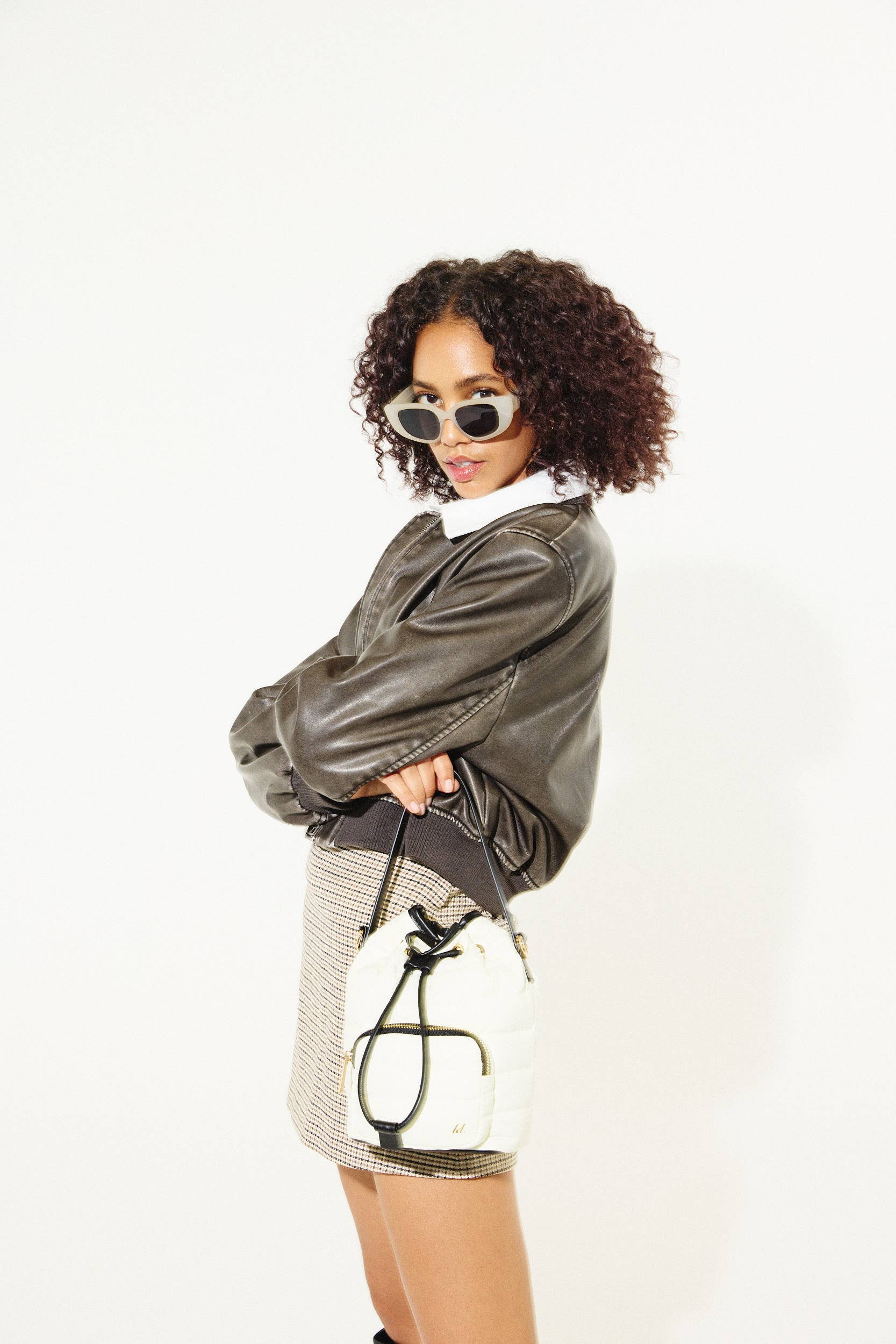 Lucky Puffer Mini Gift Bucket Crossbody Bag