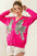 BiBi Front Tiger Sequin Patch V-neck Sweater Cardigan