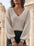 A Solid-color Long-sleeved Top With A Large Collar For Ladies