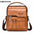 Popular Men's Messenger Bag One Shoulder Retro Business Backpack PU Leather Flaps Crossbody Bags Business Flap Male Solid Travel Bag