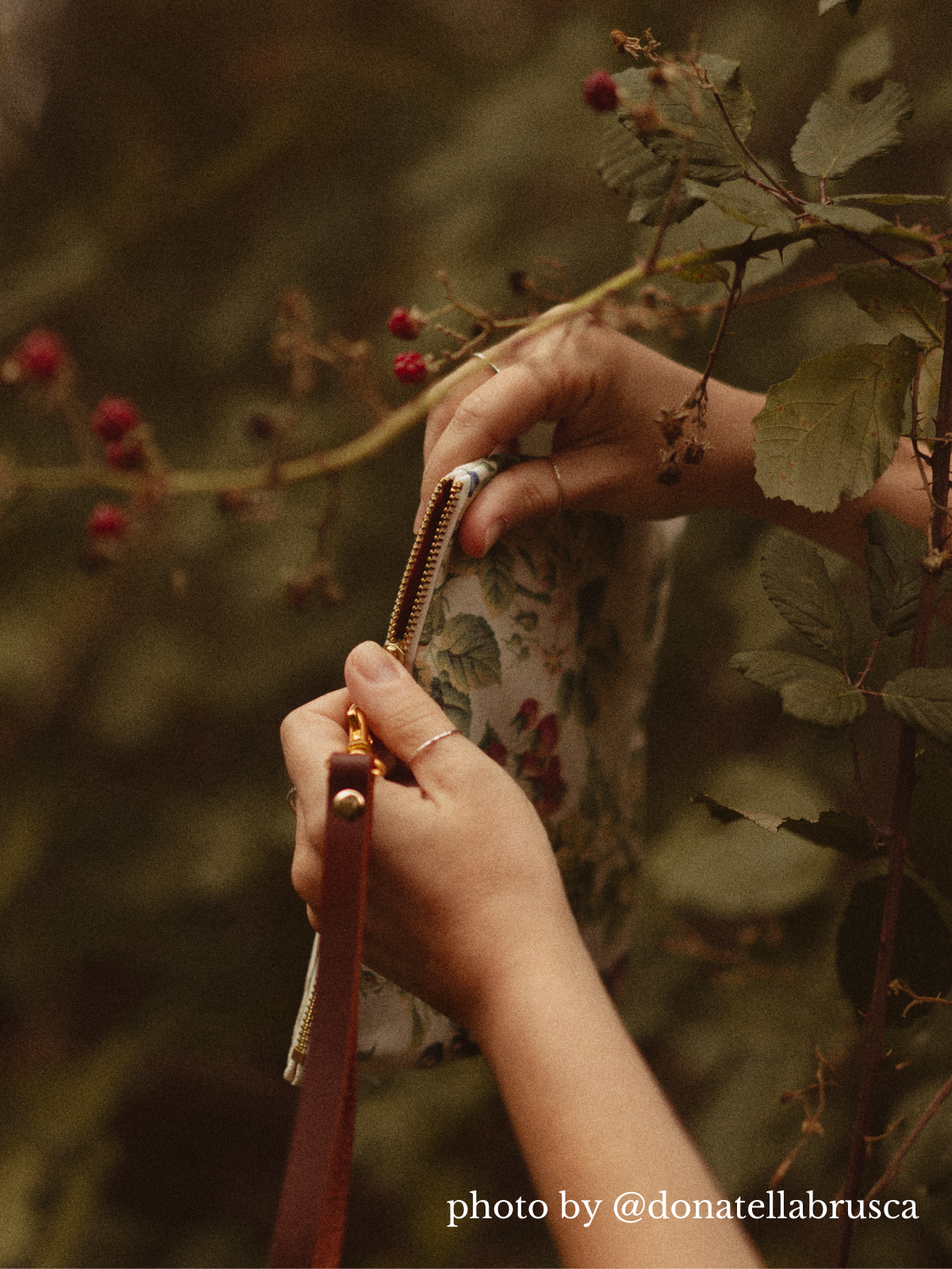 Berries and Cream Wristlet Purse