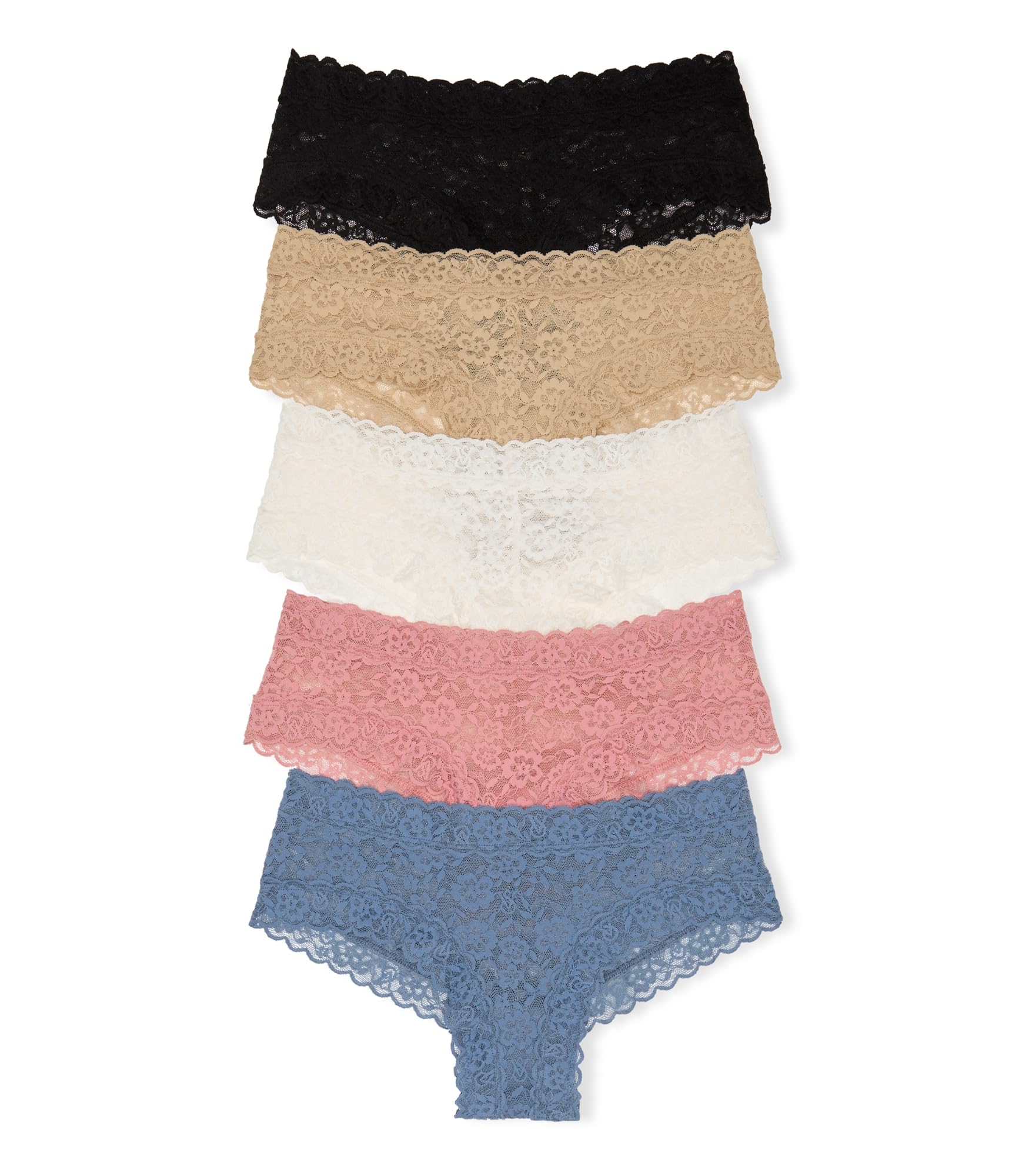 Victoria's Secret Women's Lace Cheeky Underwear, Minimal Coverage Panties for Women, Multi Pack (XS-XXL)