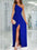 One-Shoulder High Slit Dress