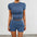 Solid Color Slim Sports Suit Summer 2Pcs Short-sleeved Round Neck T-shirt And Elastic Shorts Fashion Womens Clothing