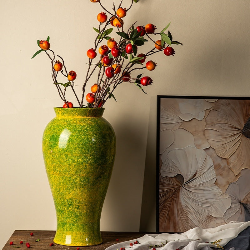 Ceramic Vase Soda Green Stoneware Vase Vintage Jar