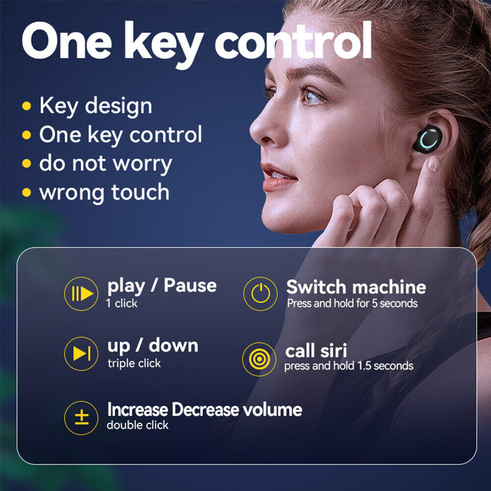 Bluetooth 5.3 Headphones In Ear Wireless TWS Sport Headphones IPX-5 With Microphone De