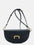 Fame Buckle Closure Crescent Faux Leather Crossbody Bag
